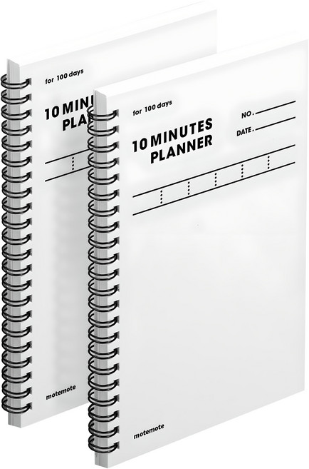 모트모트 텐미닛 플래너 100DAYS, 화이트, 2개