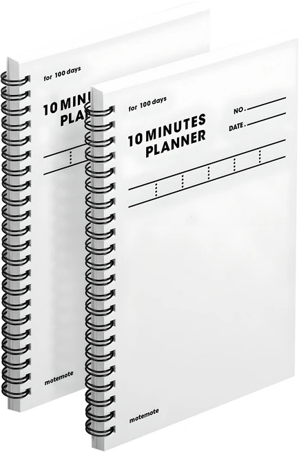 모트모트 텐미닛 플래너 100DAYS, 화이트, 2개 - 쿠팡