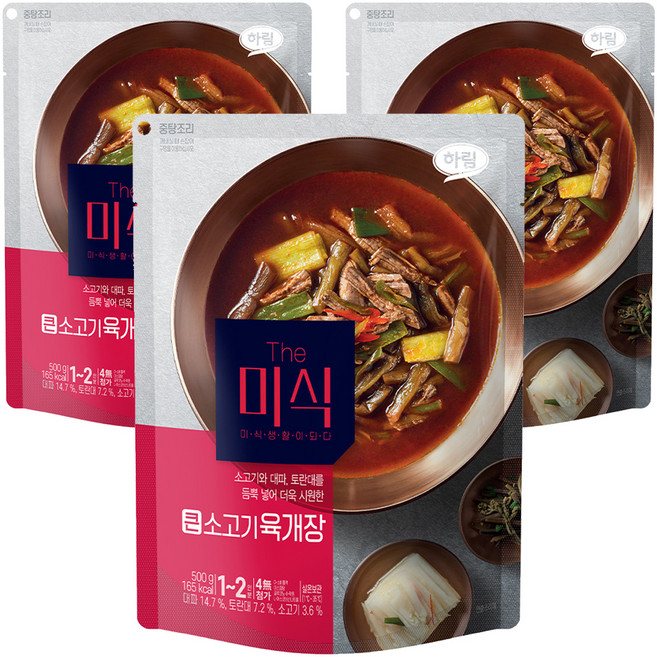 더미식 큰 소고기육개장, 500g, 3개