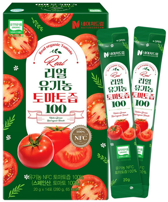 네이처드림 리얼 유기농 토마토즙 100, 1개, 280g