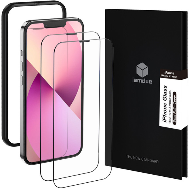 아이엠듀 풀커버 강화유리 휴대폰 액정 보호필름 2p 세트, 1세트