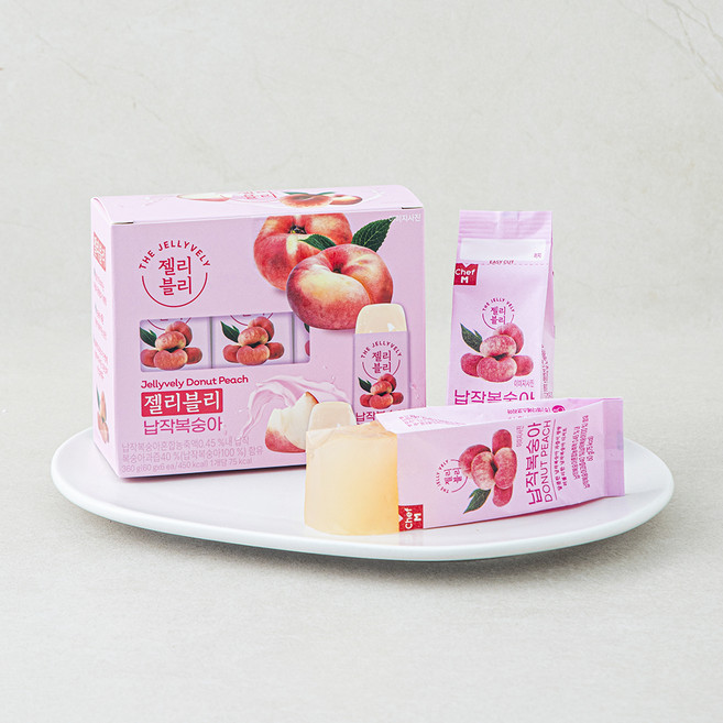 쉐프엠 젤리블리 납작복숭아, 60g, 1개, 6개입