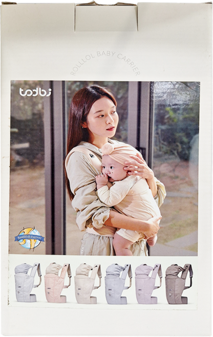 todbi ROLLLOL 微笑背巾 亞麻透氣性 快速吸濕快乾, 棕色