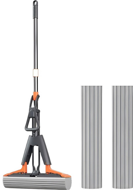 오코로 노터치 물흡수 펄프청소기 밀대걸레 + 리필패드 3매, 1세트