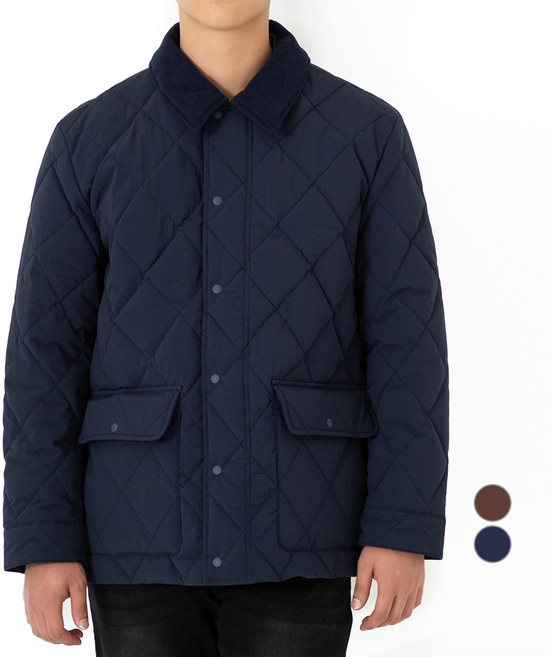 시티파이 코듀로이 퀼팅 패딩 자켓