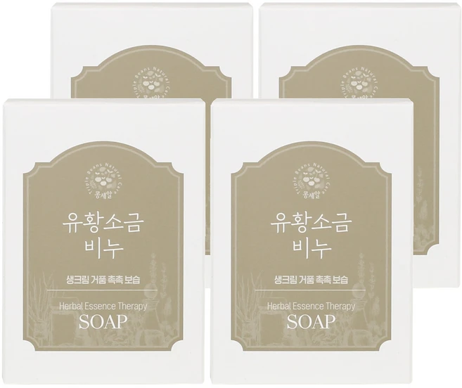 콩세알 유황소금비누, 85g, 4개 - 쿠팡