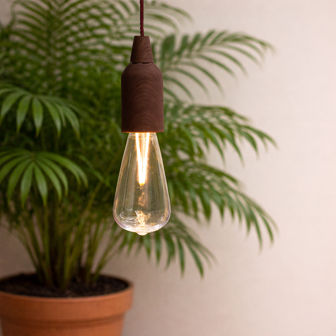 루아즈 감성 LED 침실 조명 당기는 전구 무드등 LUAZ-LA60, 브라운