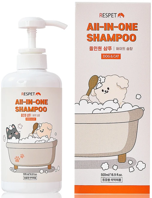 리스펫 반려동물 더 순한 저자극 올인원 샴푸, 500ml, 1개입, 1개 - 쿠팡