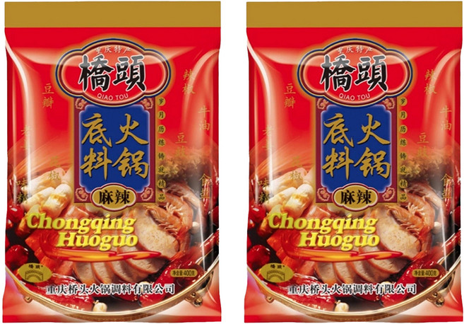 橋頭 火鍋底料, 2包, 400g