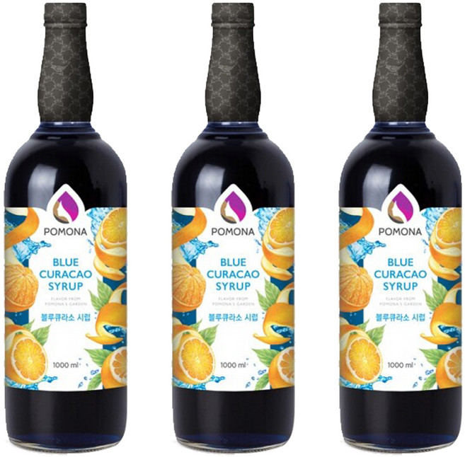 포모나 블루큐라소 시럽, 3개, 1L