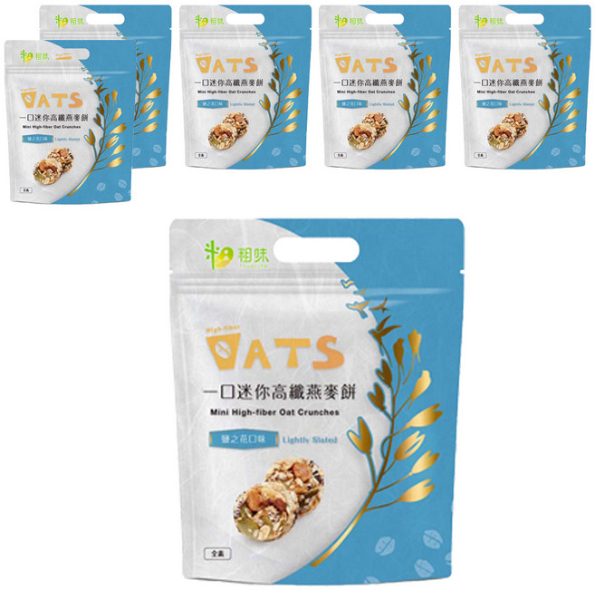 True Life 粗味 一口迷你高纖燕麥餅鹽之花口味, 180g, 6袋