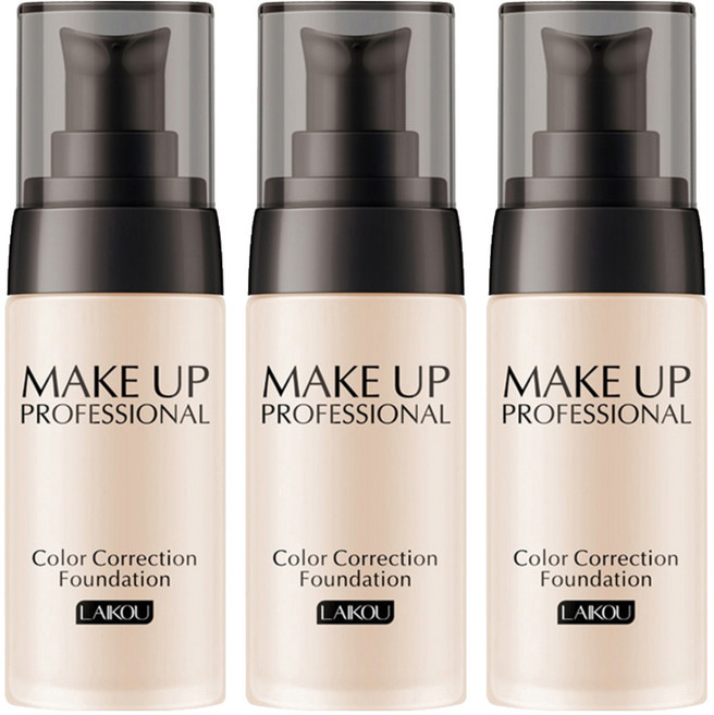 LAIKOU 萊蔻 煥彩修顏粉底液 40ml, 01象牙色, 3個