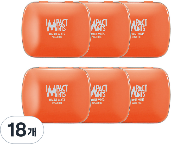 임팩트민트 오렌지향 캔디, 14g, 18개
