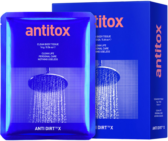 안티톡스 클린 바디티슈 10p, 160g, 1개