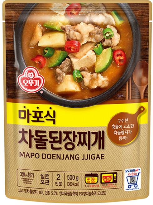 오뚜기 마포식 차돌된장찌개, 500g, 1개