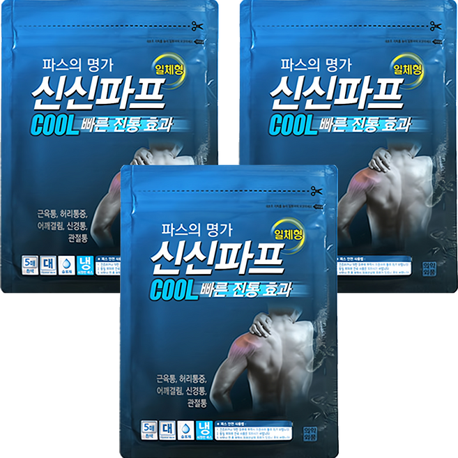 신신파스 신신파프 쿨 파스, 5개입, 3개