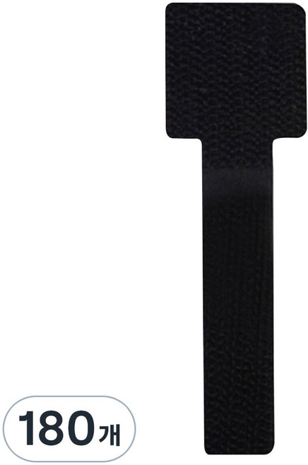 앞날창창 무타공 접착 벨크로 전선 케이블 정리 밴드, 블랙, 180개