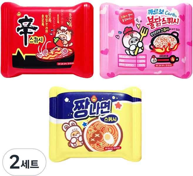 agaplus 趣味袋裝泡麵軟軟捏捏樂3件組, 2套