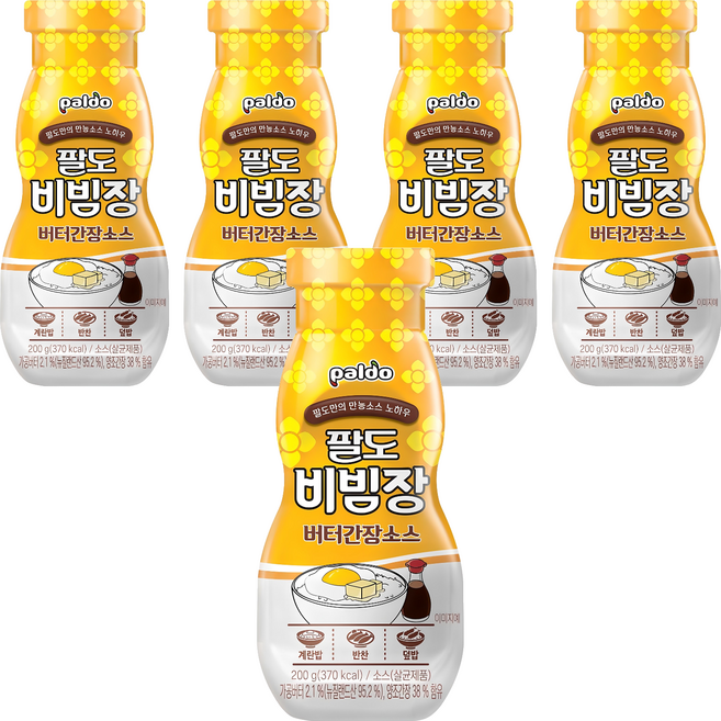 팔도 비빔장 버터간장소스, 200g, 5개