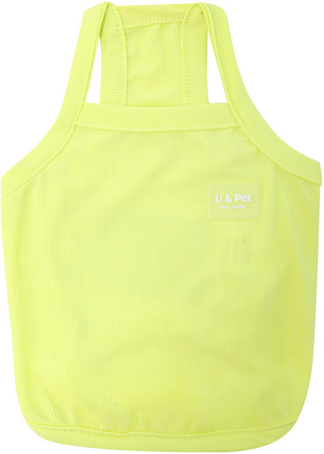 유앤펫 강아지 스판 쿨링 나시, 옐로우, 1개