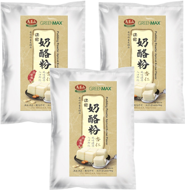 馬玉山 濃醇奶酪粉 杏仁, 350g, 3個