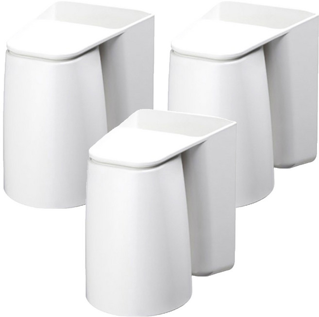 또사자몰 칫솔꽂이 자석 양치컵, 화이트, 3개