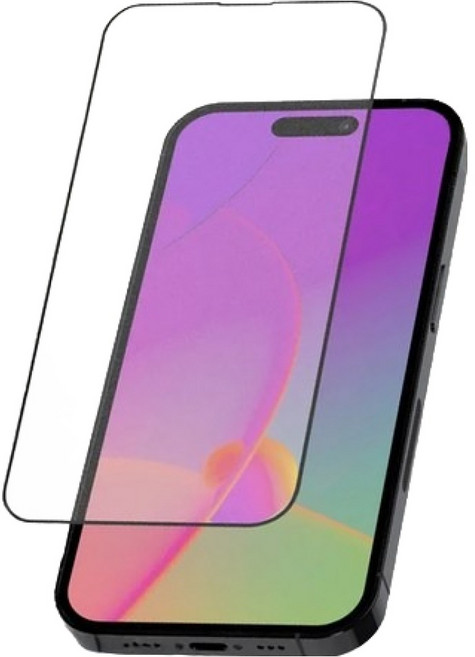 amuok 艾默克 iPhone 15 霧面滿版玻璃貼 9H鋼化玻璃保護貼, 1個