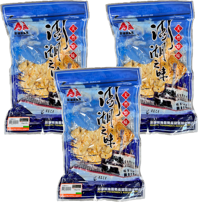 澎湖區漁會 澎湖之味 麻辣岩燒魷魚風味片, 3包, 120g
