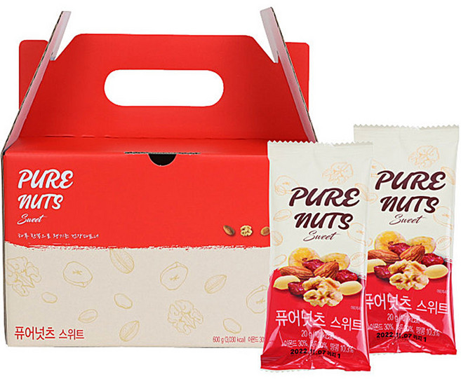 에코밀 퓨어넛츠 스위트 견과세트, 600g, 1박스
