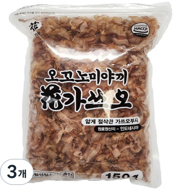 토호식품 오꼬노미야끼 하나가쓰오, 150g, 3개