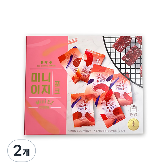 비첸향 미니이지 포크 육포, 380g, 2개