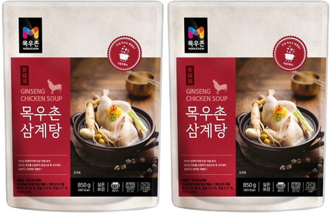 목우촌 삼계탕, 850g, 2개