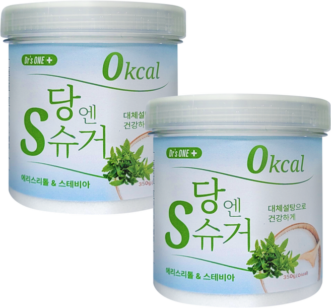 닥터스원 당엔 S슈거 0kcal 대체설탕 에리스리톨 스테비아, 350g, 2개