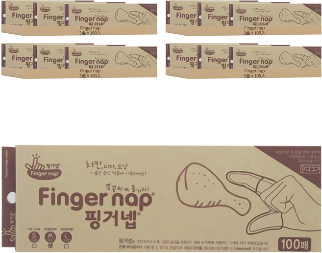 Finger nap 迷你不沾手手指手套, 100入, 12盒