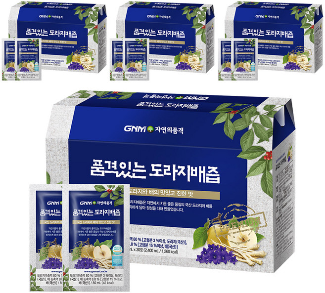 GNM자연의품격 품격있는 도라지배즙, 80ml, 120개