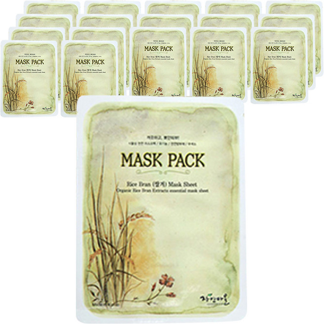 Jayeonmaeul 쌀겨 마스크팩, 1개입, 18개