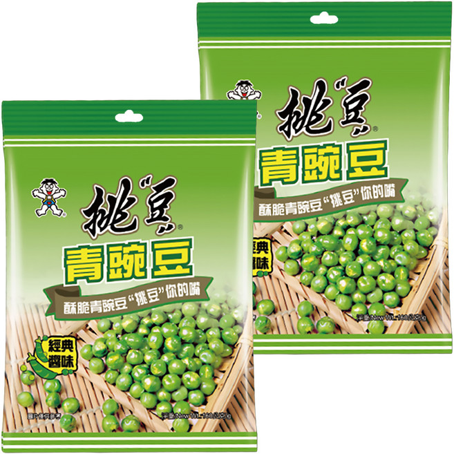 旺旺 挑豆 青豌豆 經典醬味, 160g, 2包