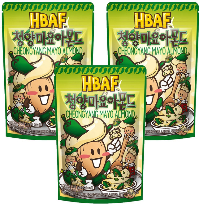 바프 청양마요 아몬드, 120g, 3개