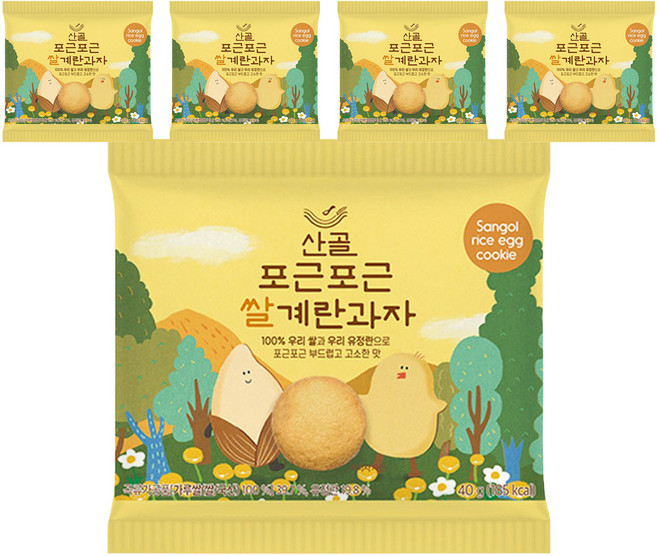 에코맘의산골이유식 산골쌀쿠키, 쌀계란, 40g, 5개