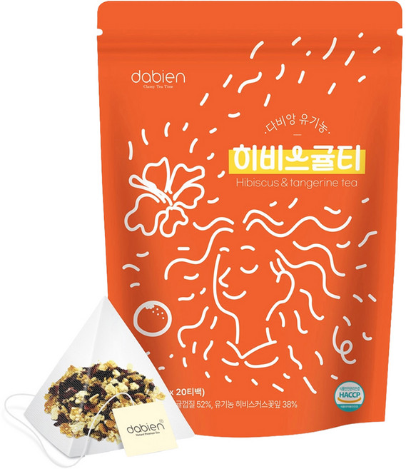 다비앙 유기농 히비스커스 귤티, 2g, 1개, 20개입