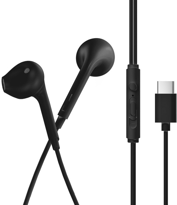 에이투 EF3 고음질 C타입 오픈형 패션 유선이어폰, ATWO EF3, 블랙