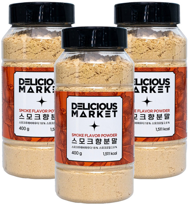 딜리셔스마켓 스모크향 분말, 400g, 3개