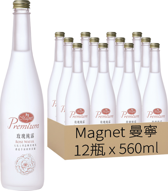 Magnet 曼寧 玫瑰純露, 560ml, 1入, 12瓶