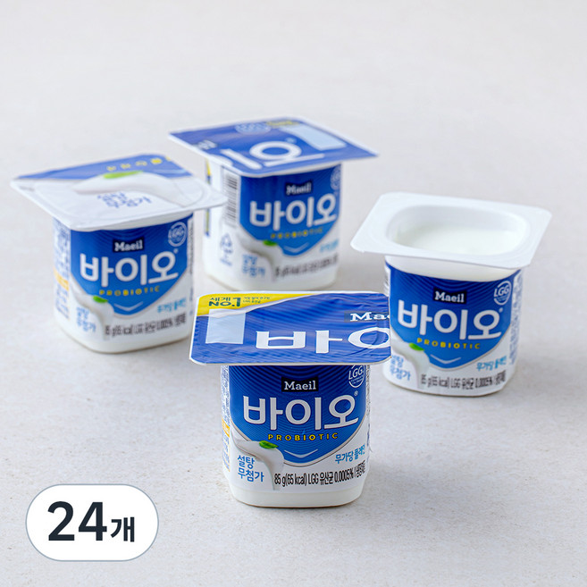 매일바이오 무가당 플레인, 85g, 24개