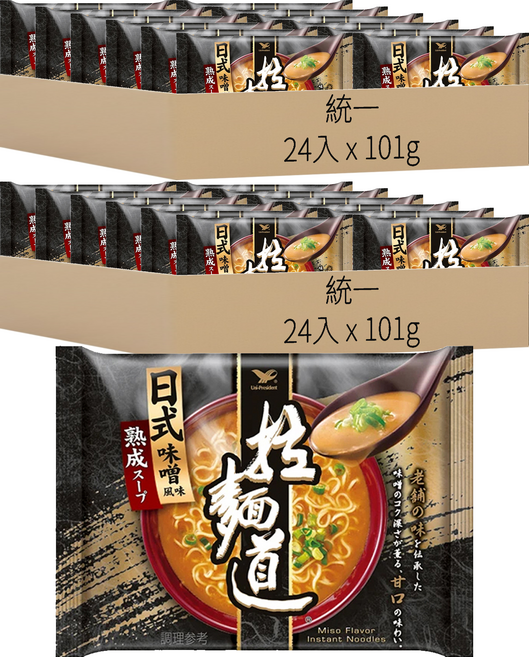 統一 拉麵道 日式味噌風味拉麵 101g, 48包
