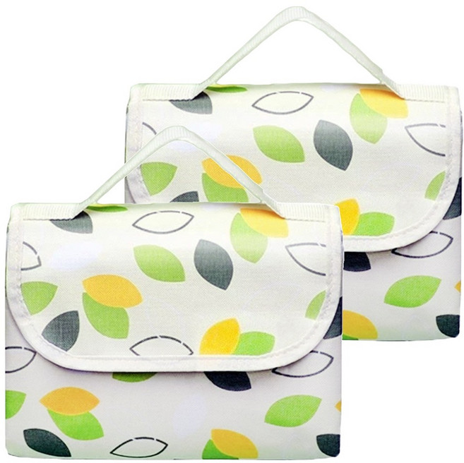 葉子小舖 野餐墊 防潮墊 野餐布, 綠葉, 2個