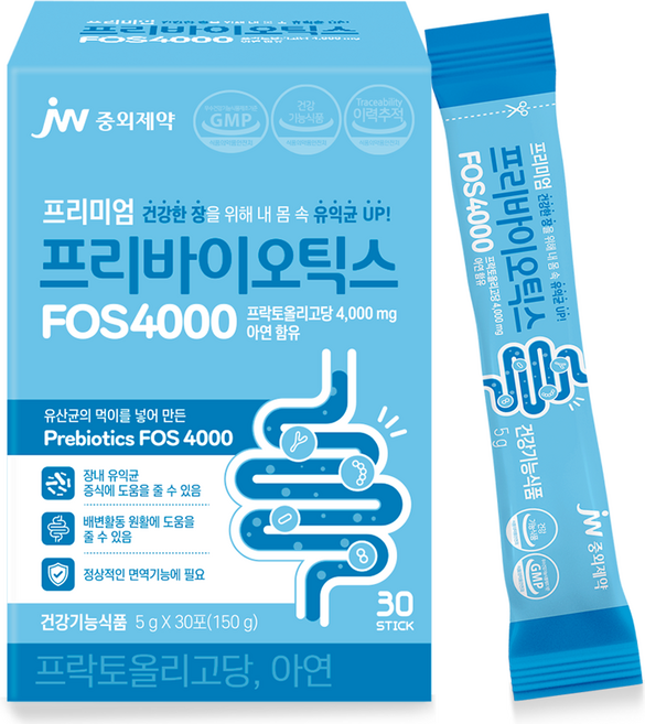 JW중외제약 프리미엄 프리바이오틱스 FOS 4000, 150g, 1개
