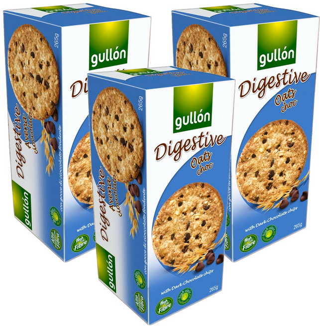 구욘 다이제스티브 귀리 초코칩 쿠키, 265g, 3개
