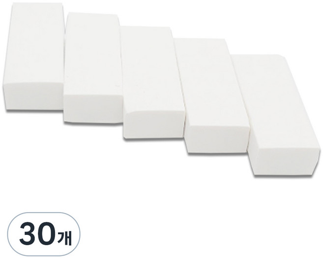 문구담 잘지워지는 미술용 지우개, 화이트, 30개