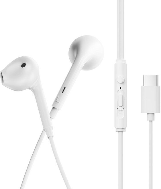 에이투 EF3 고음질 C타입 오픈형 패션 유선이어폰, ATWO EF3, 화이트